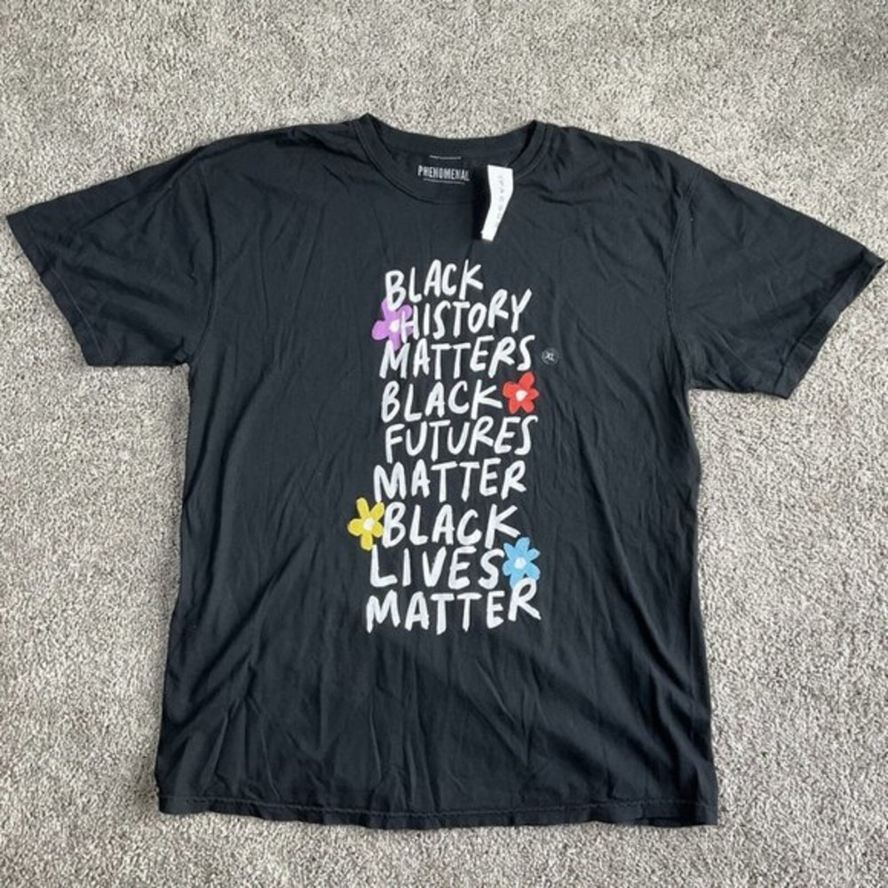 Phenomenal Woman Womens Shirt Graphic BLack Lives Matter BLM Tee T-Shirt Sz XL